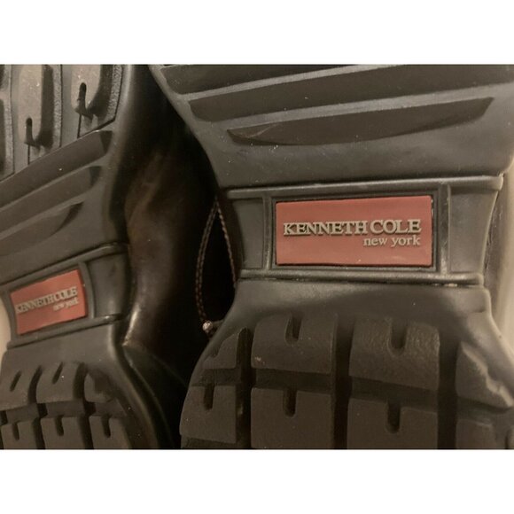 Kenneth Cole New York Men’s Sz 8 Square Toe‎ Ankle Boots Black Leather Shoes - Picture 8 of 11